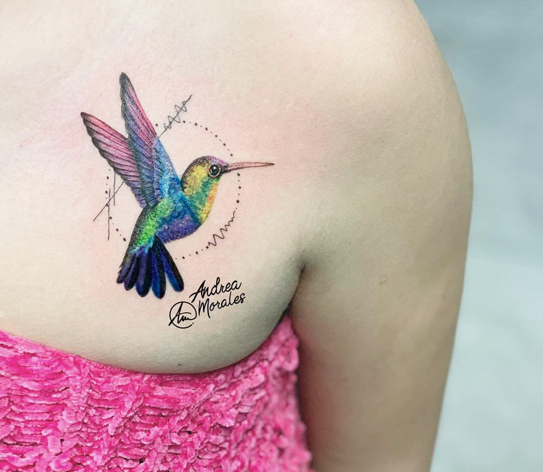 My Hummingbird tattoo done 10-18-06 | In honor of mom, she c… | Flickr