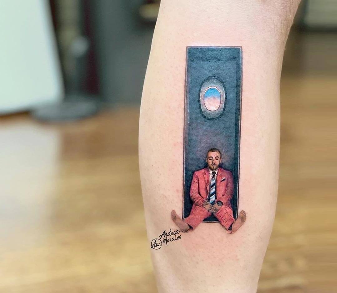 Mac Miller 100% custom made design and tattoo I made a while back. Check my  insta for more tattoos and art tattoo.calin : r/MacMiller