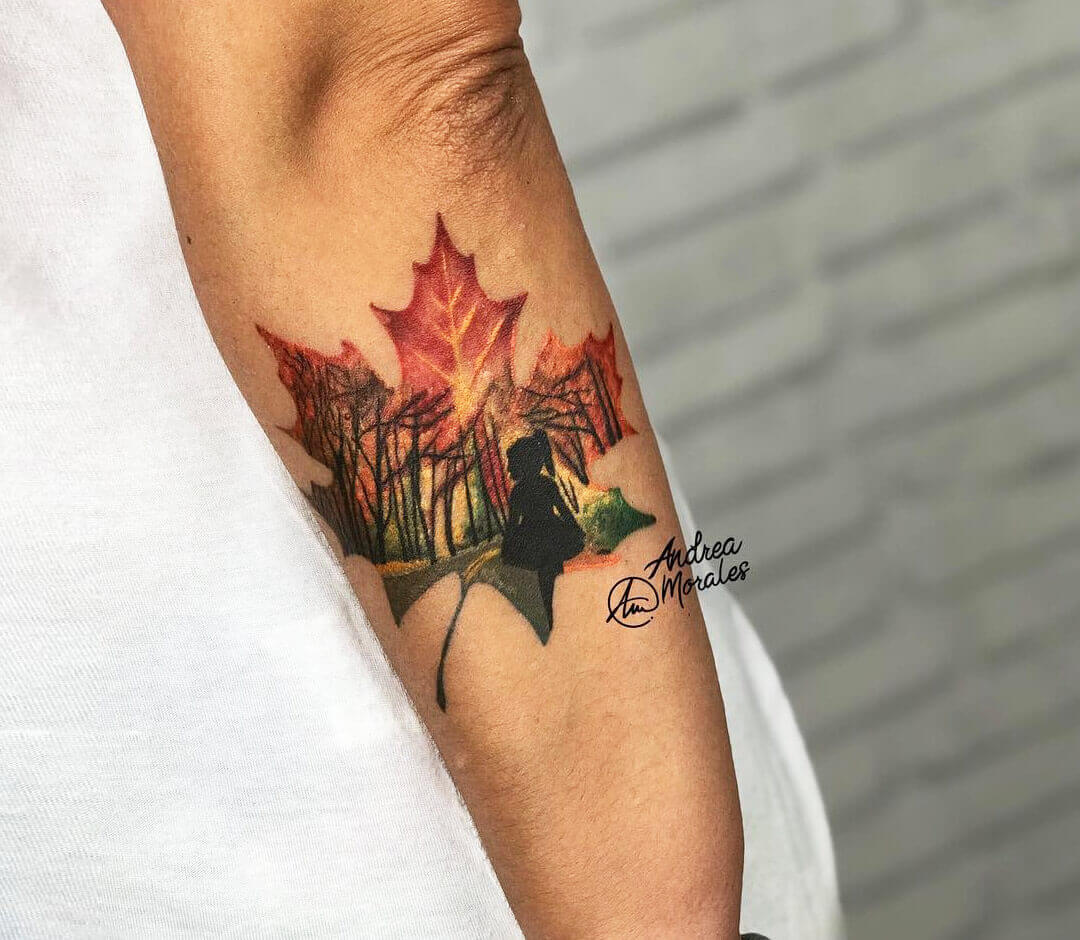 Maple Leaf tattoo by Ilaria Tattoo Art | Post 29122