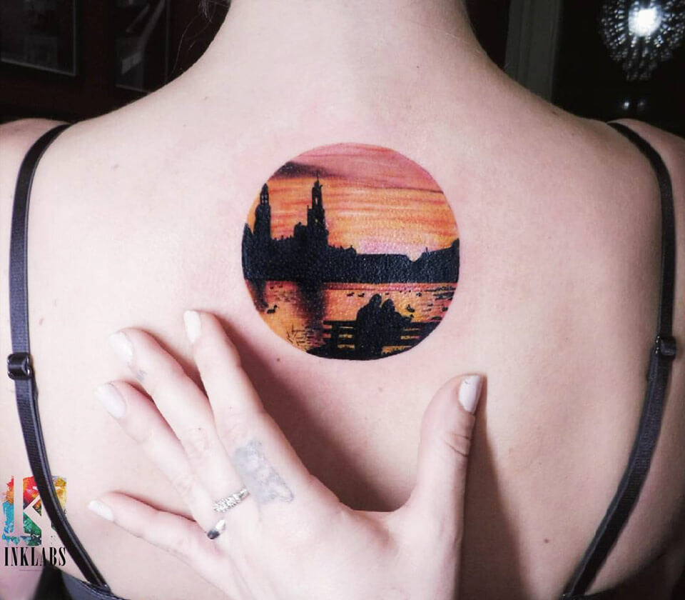 Wave Sunset Temporary Tattoo (Set of 3) – Small Tattoos