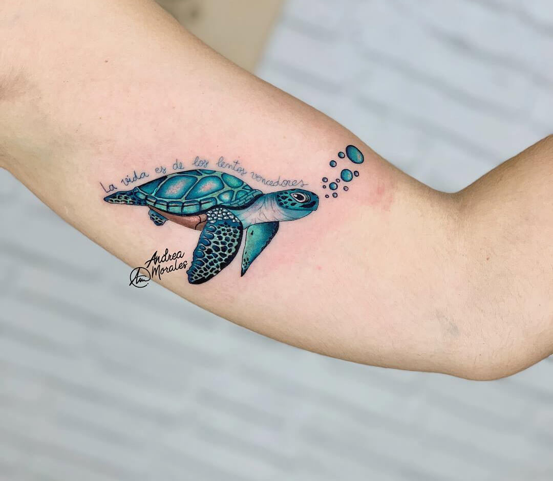 Turtle tattoo by Andrea Morales | Photo 29026