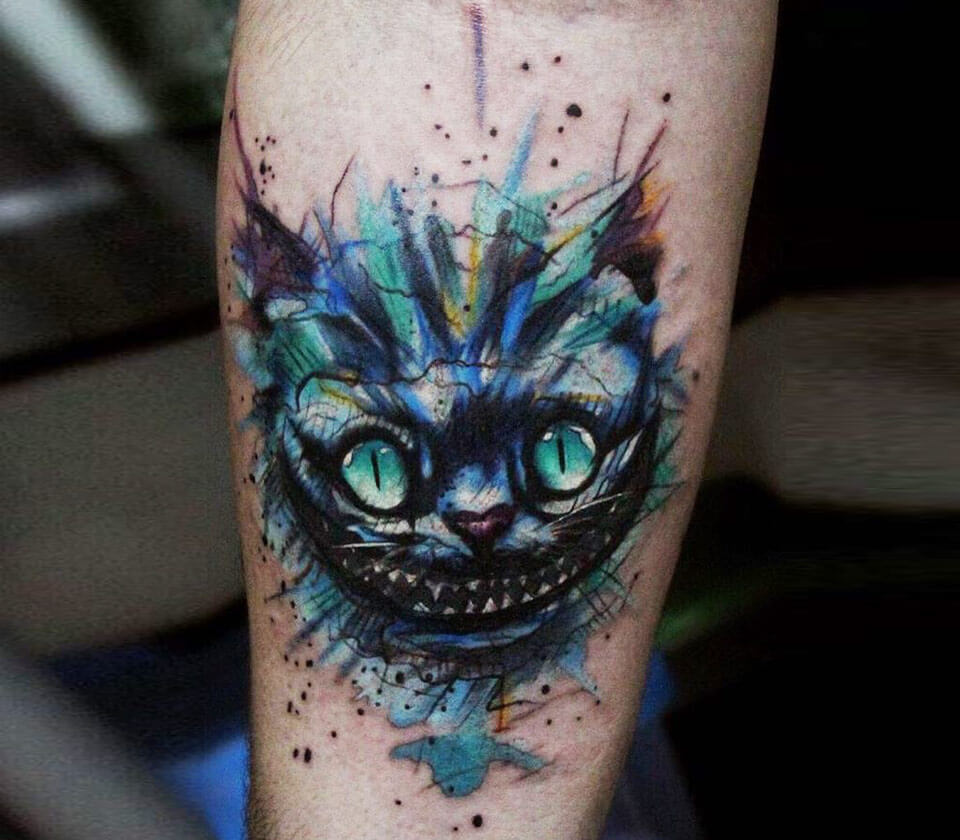 Tattoo photos Gallery. watercolor cheshire cat watercolor tattoo art Andr.....