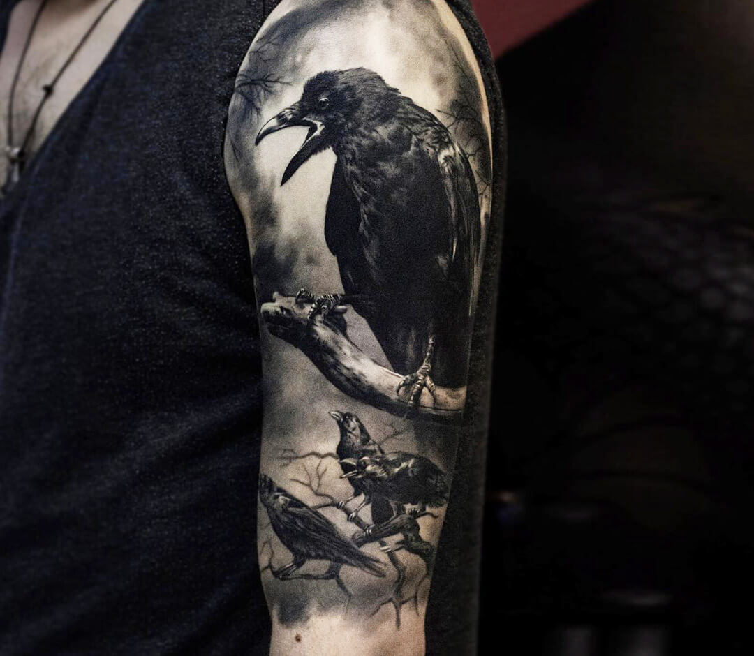 Crows tattoo by Andrey Stepanov Photo 27624