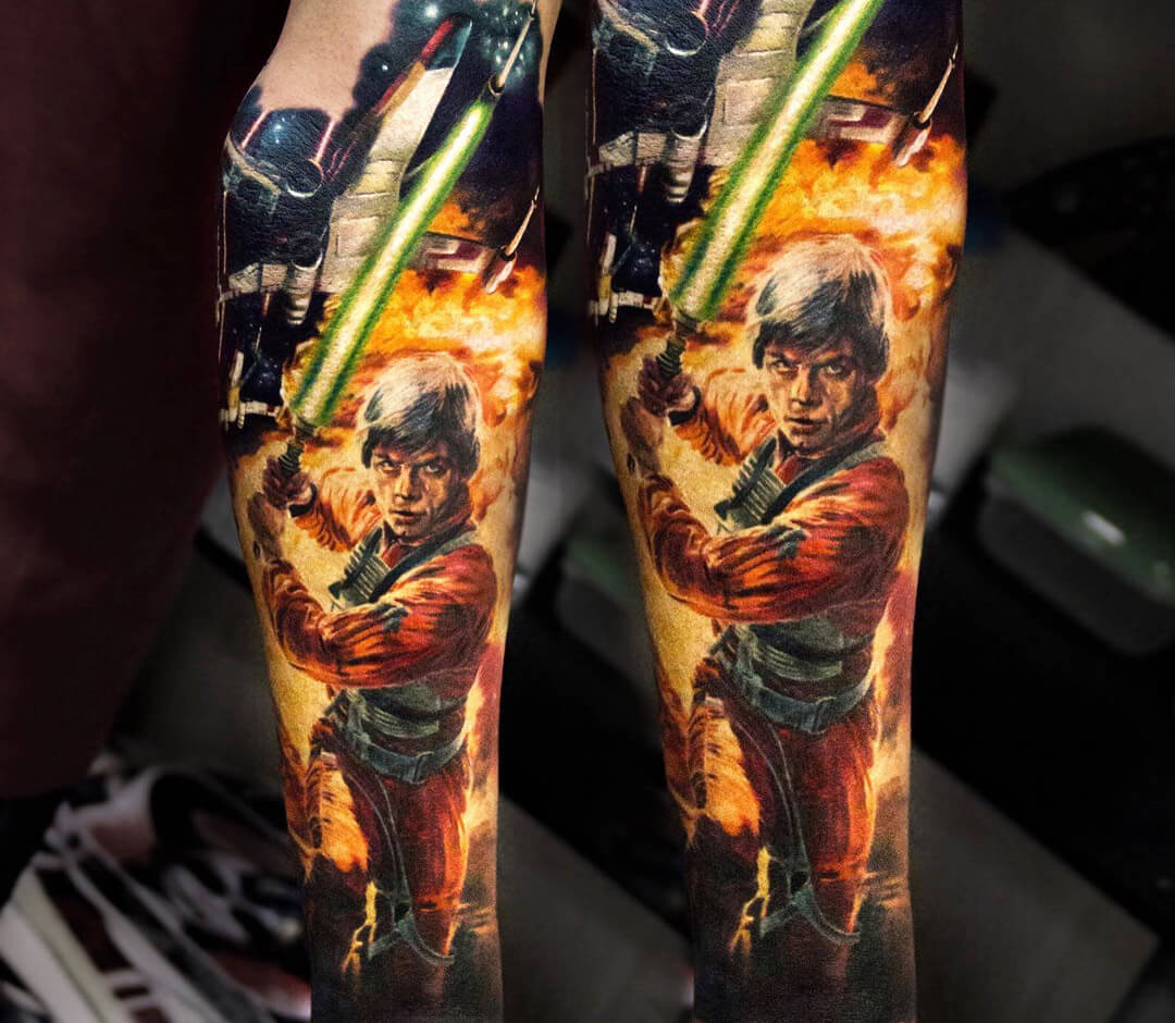 Luke Skywalker tattoo by Andrey Stepanov Photo 27843