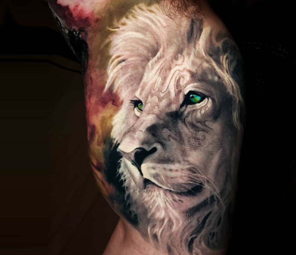 Tattoo photos Gallery. realistic lion head realistic tattoo art Arlo Tattoo...