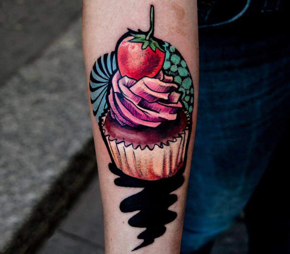 Tattoo uploaded by Max Meano Tattoo • Cupcake tattoo • Tattoodo