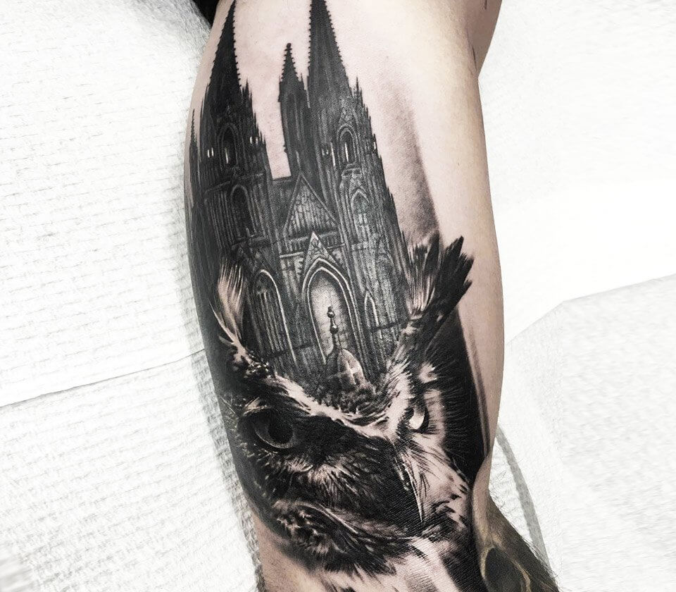 Burning Church tattoo by Andrey Stepanov | Photo 30979