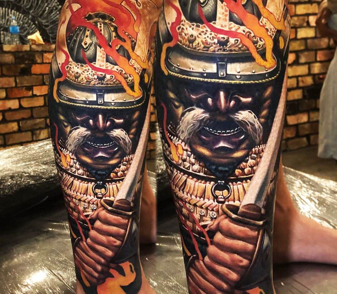 This photo-realistic samurai tattoo by @michaeltaguet is undoubtedly one of  the best tattoos I've ever seen! The skill displayed here i... | Instagram