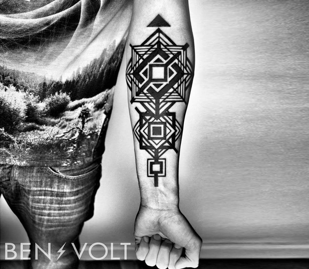 Geometry Tattoo Sleeve Designs