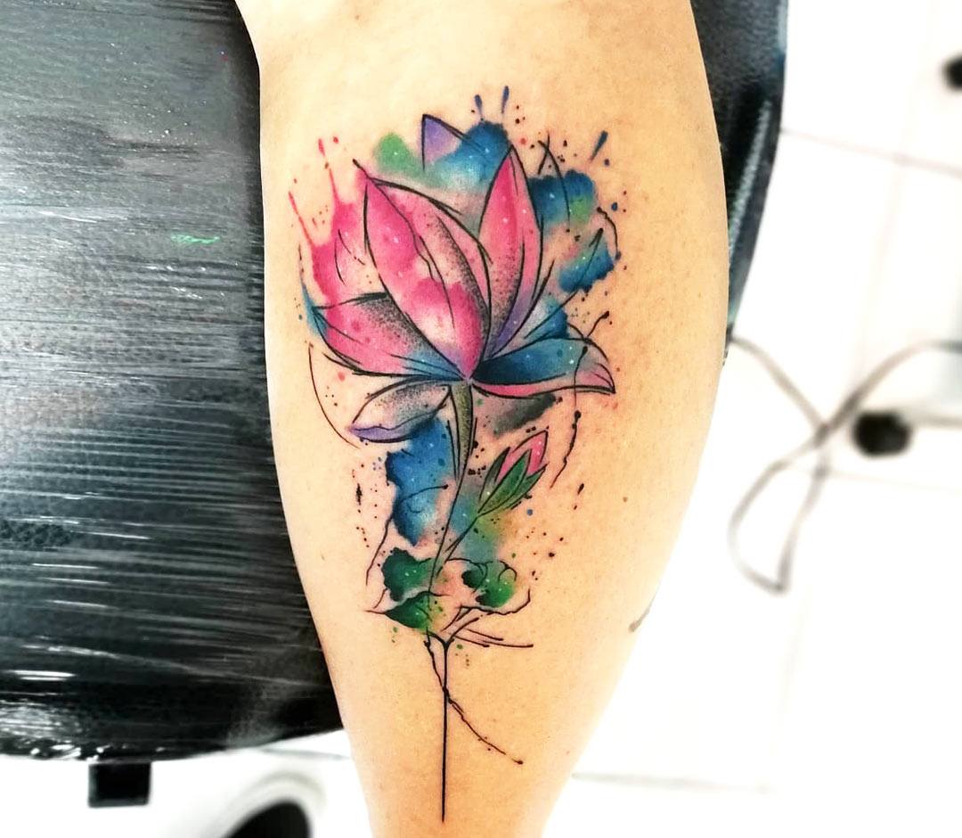 Lotus flower tattoo by Bianka Einger | Photo 25664
