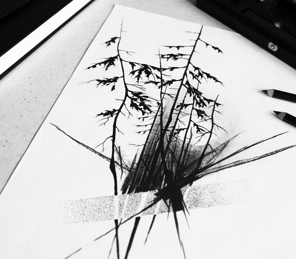 Dark Forest sketch drawing by Block Tattoo