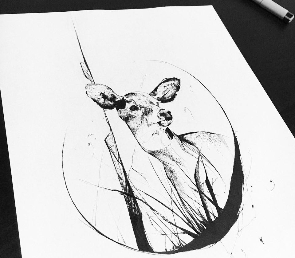 Doe sketch drawing by Block Tattoo | Photo 17794