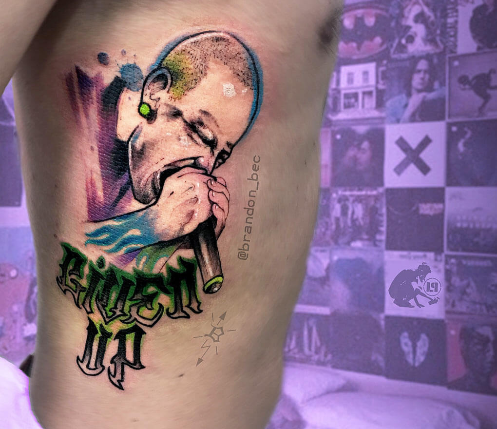 Tattoo uploaded by Leigh Coombs • #ChesterBennington #LinkinPark #portrait # tattoo #tattoos #tattooed #realsitic #realism • Tattoodo