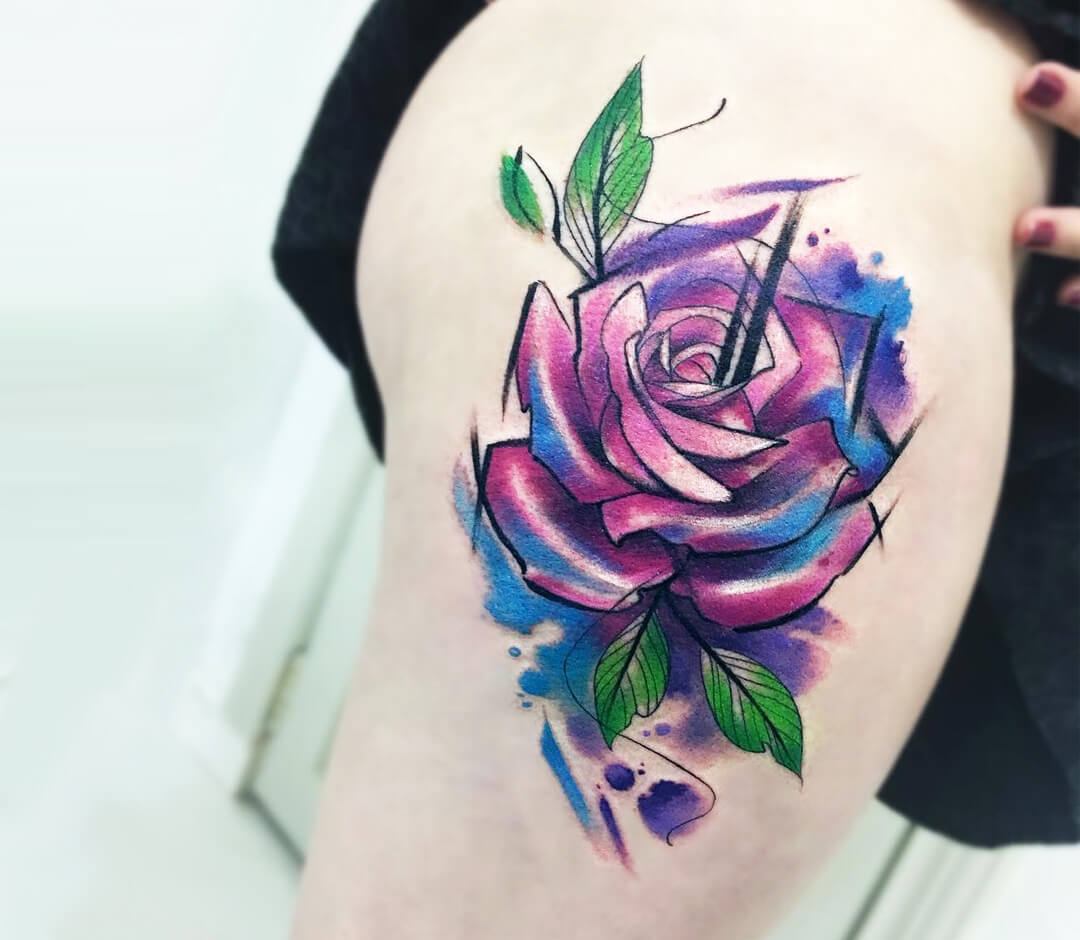 81 Pretty Purple Rose Tattoo Ideas [2024 Inspiration Guide]