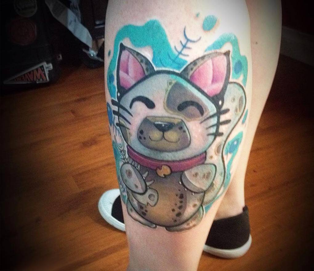 Lucky Cat tattoo