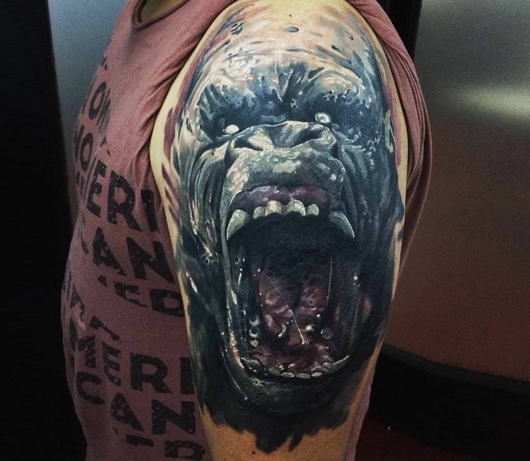 Third Eye hydrangea Skull- Chandler Bass, Charleston Sc -Blu Gorilla tattoo  : r/tattoos