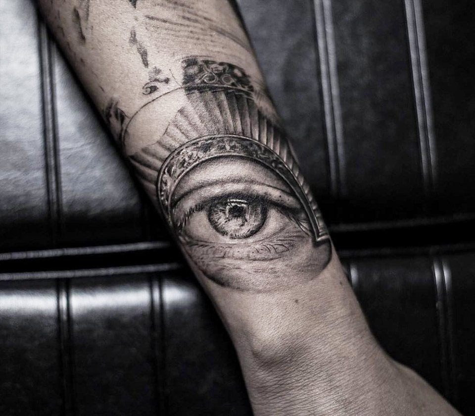 Realistic Angel and Clock eye tattoo made by Dylan C, Tattoo artist in  Montreal | Realistic eye tattoo, Eye tattoo, Black eye tattoo