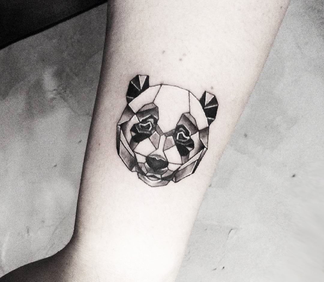 Geometric watercolor panda | Rare tattoos, Panda tattoo, Tattoos