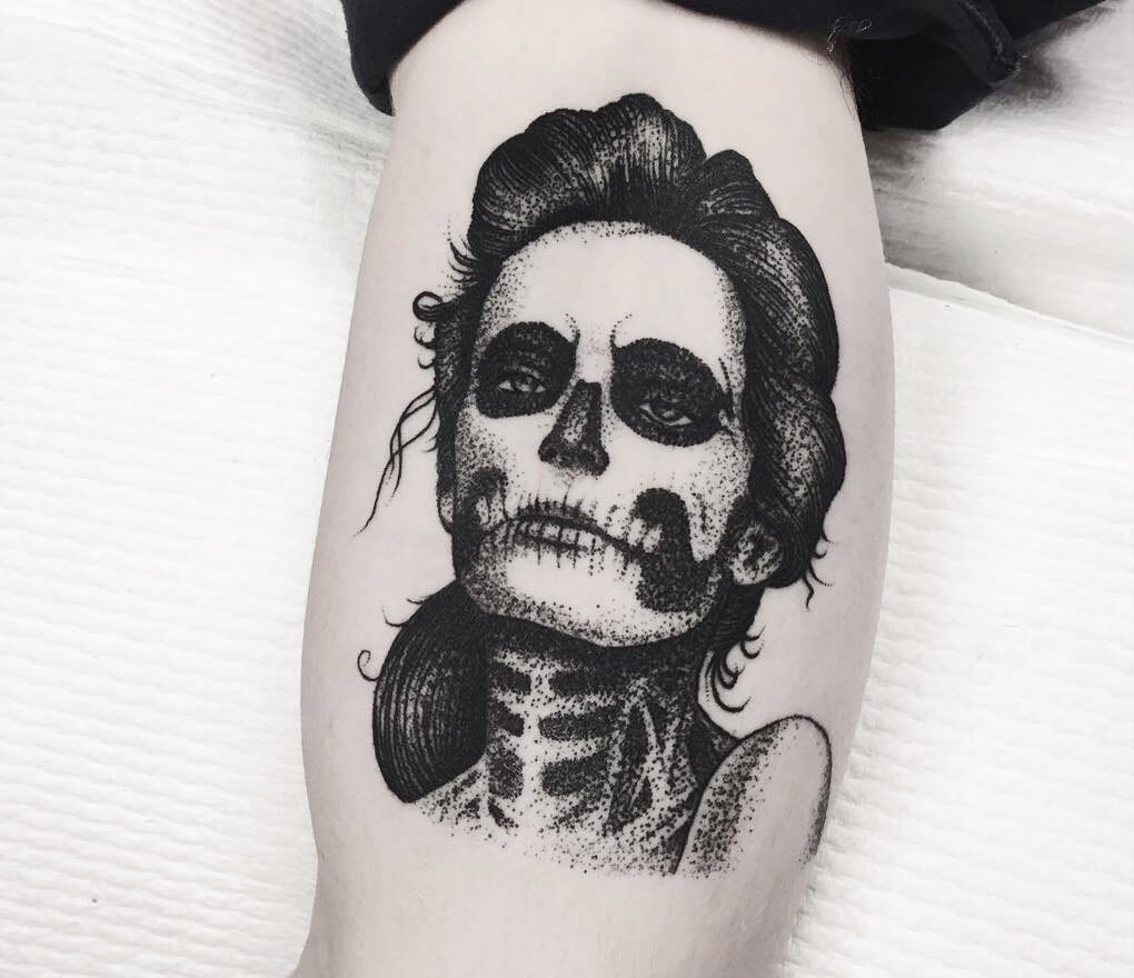 Muerte girl tattoo by Charley Gerardin | Photo 28077