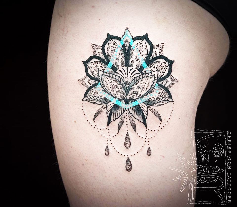 Flower Geometric Tattoo - Temu