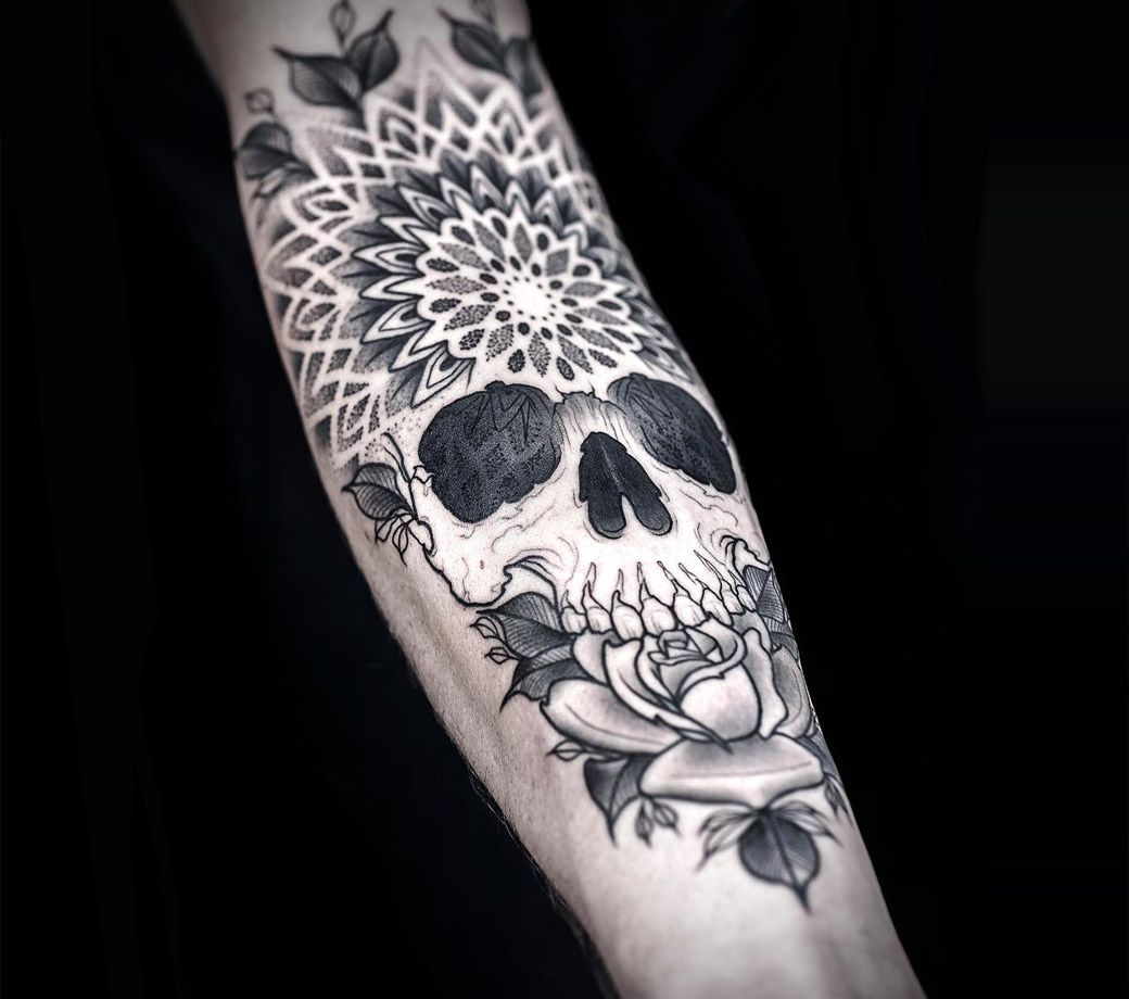 Mandala Skull Tattoo By Chris Rigoni Photo 16695