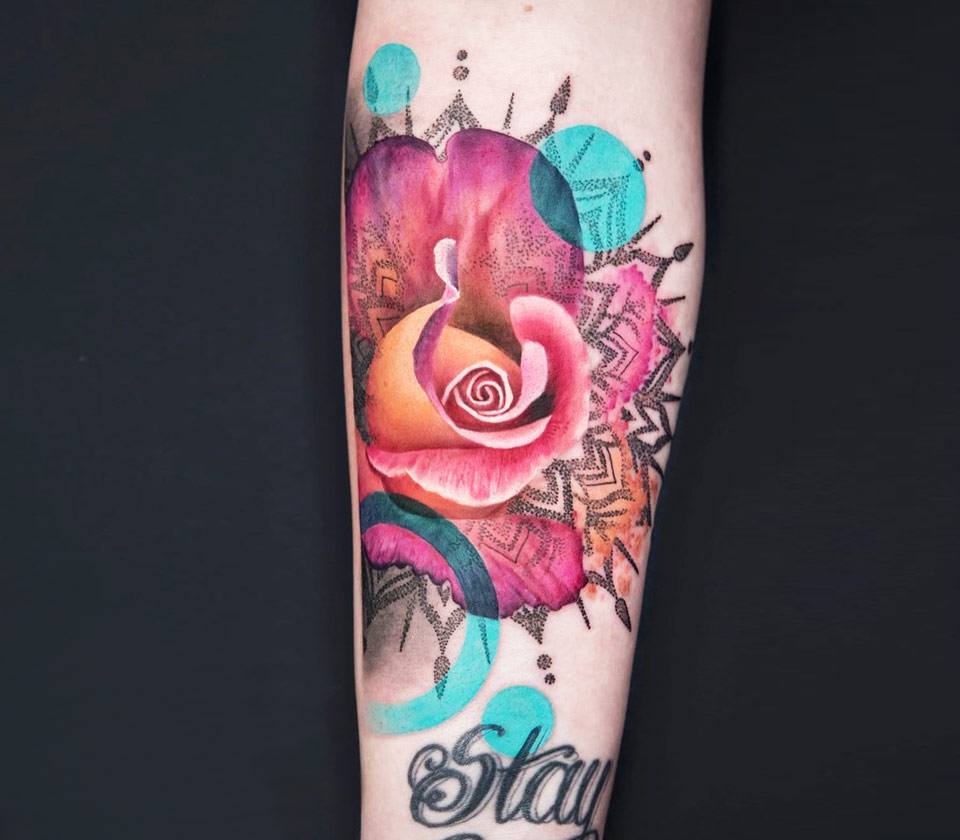 Abstract Rose Tattoo - Best Tattoo Ideas Gallery