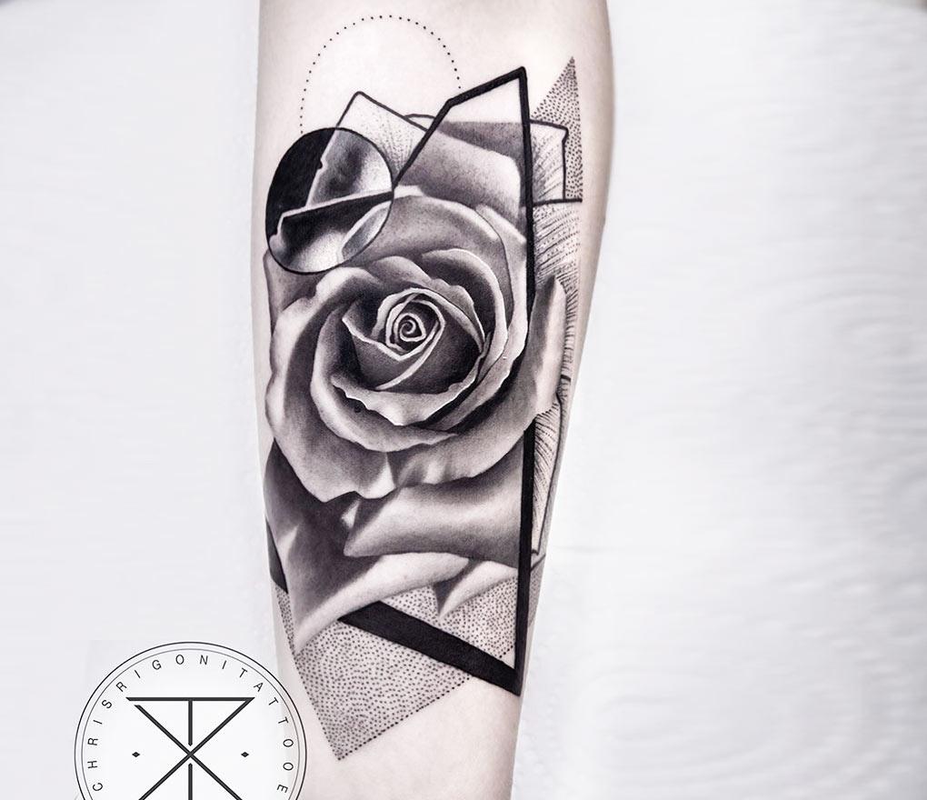 Rose tattoo by Chris Rigoni | Photo 21741