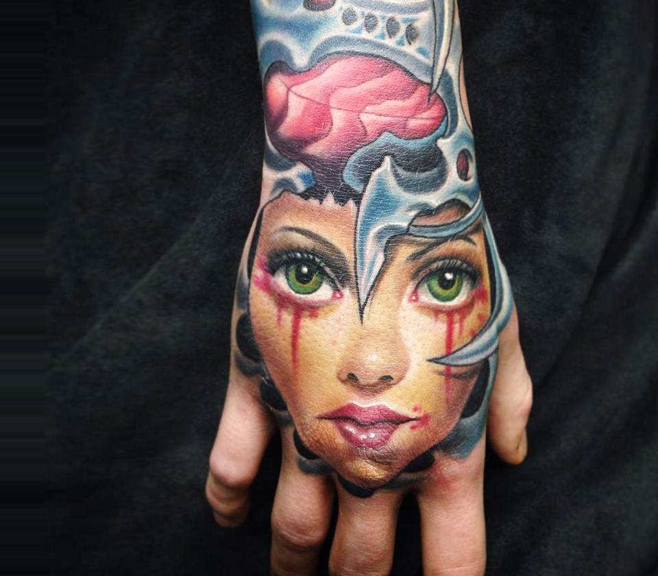 Hand tattoo by Chris Schmidt Photo 14218