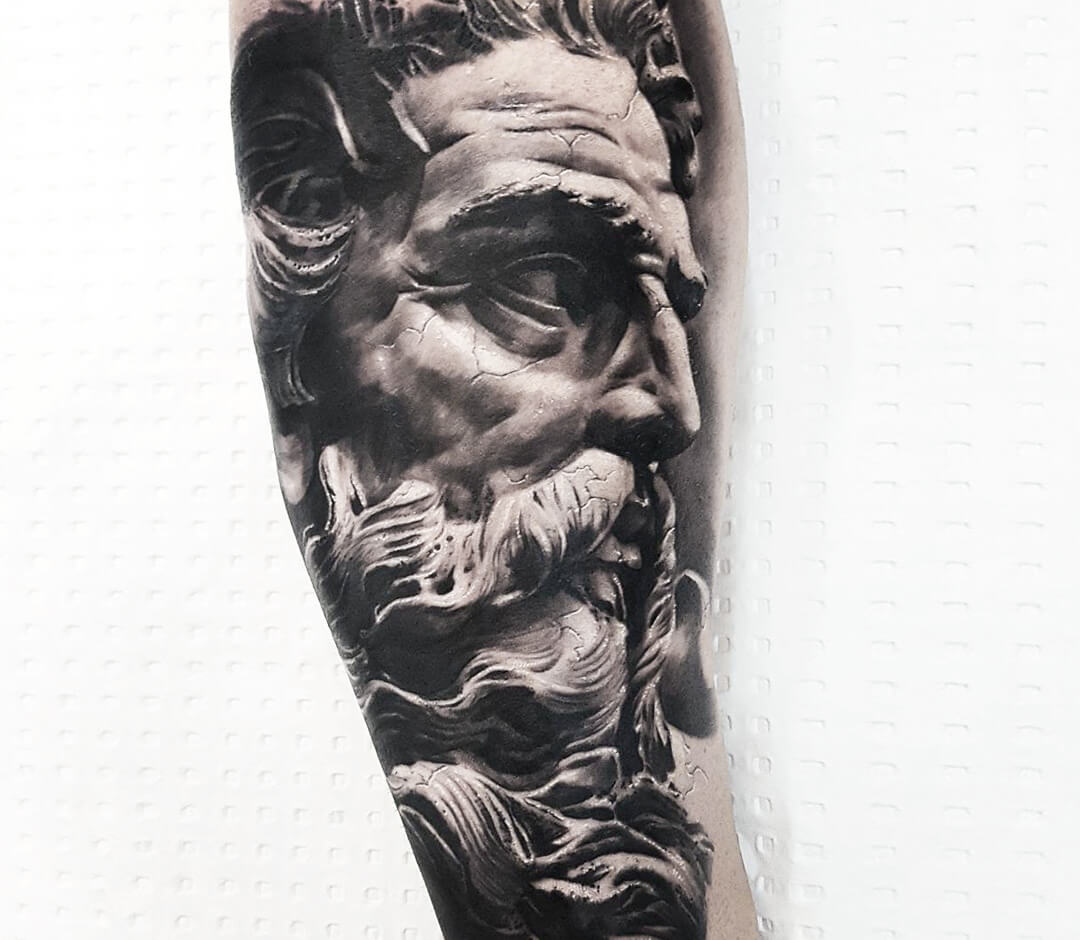 Zeus tattoo by Chris Showstoppr - Artist  Chris Showstoppr  Greek GoD Zeus Tattoo 19132184456