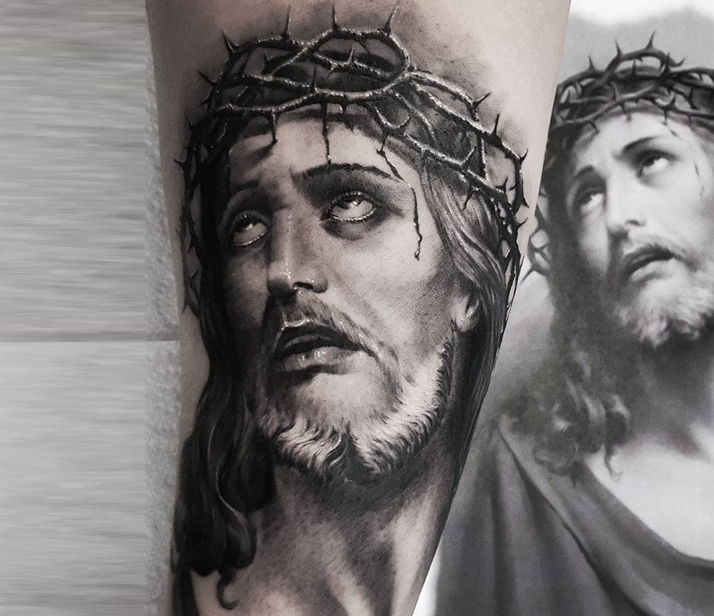 Faceless Jesus by Nick Trammel: TattooNOW