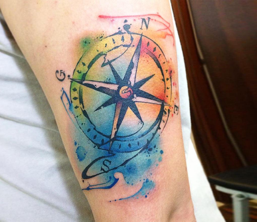 Compass tattoo by Claudia Denti | Photo 25011