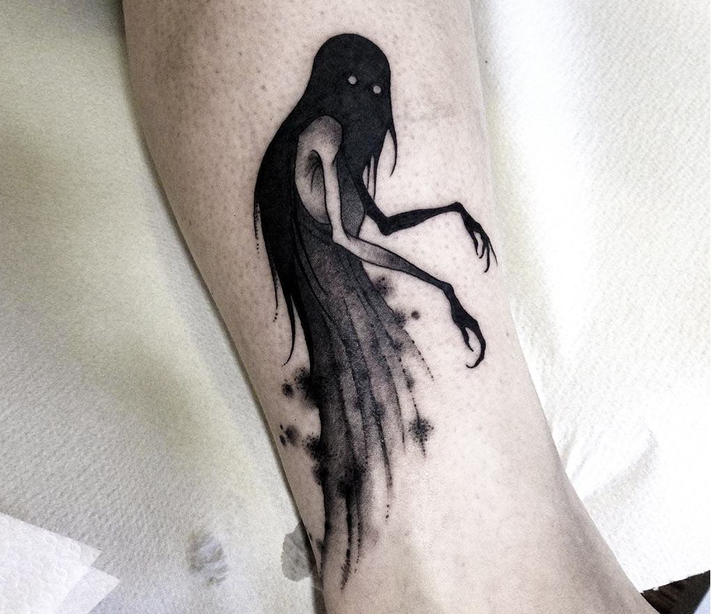 Ghost tattoo by Claudia Denti. 