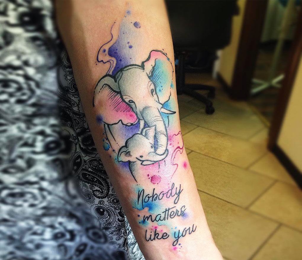 Instagram photo by Matthew Birkla  May 29 2016 at 428am UTC  Elephant  tattoo design Watercolor elephant tattoos Elephant tattoos