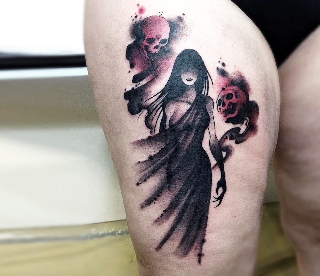 Smoky Ghost tattoo by Felipe Rodrigues | Post 16051