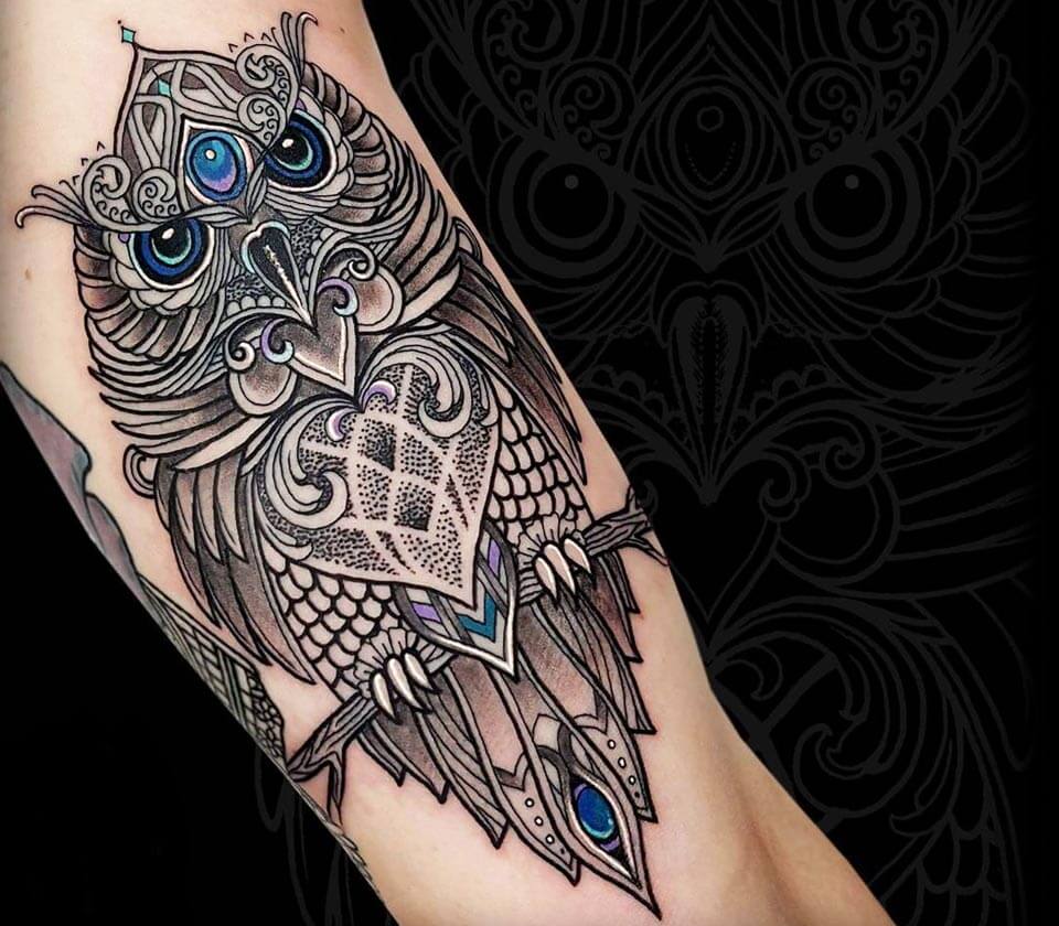 Geometric owl by Alexis | Instagram