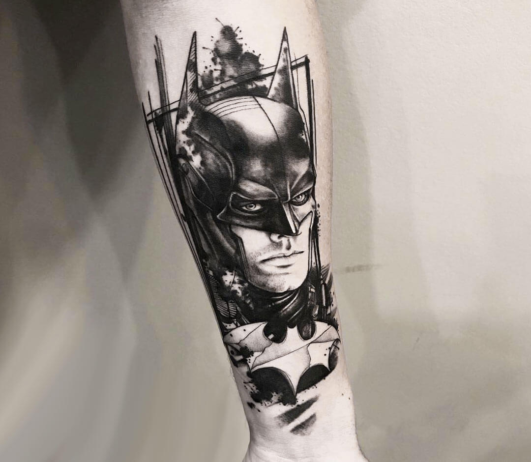 AI Art Generator: Batman tattoo sleeve