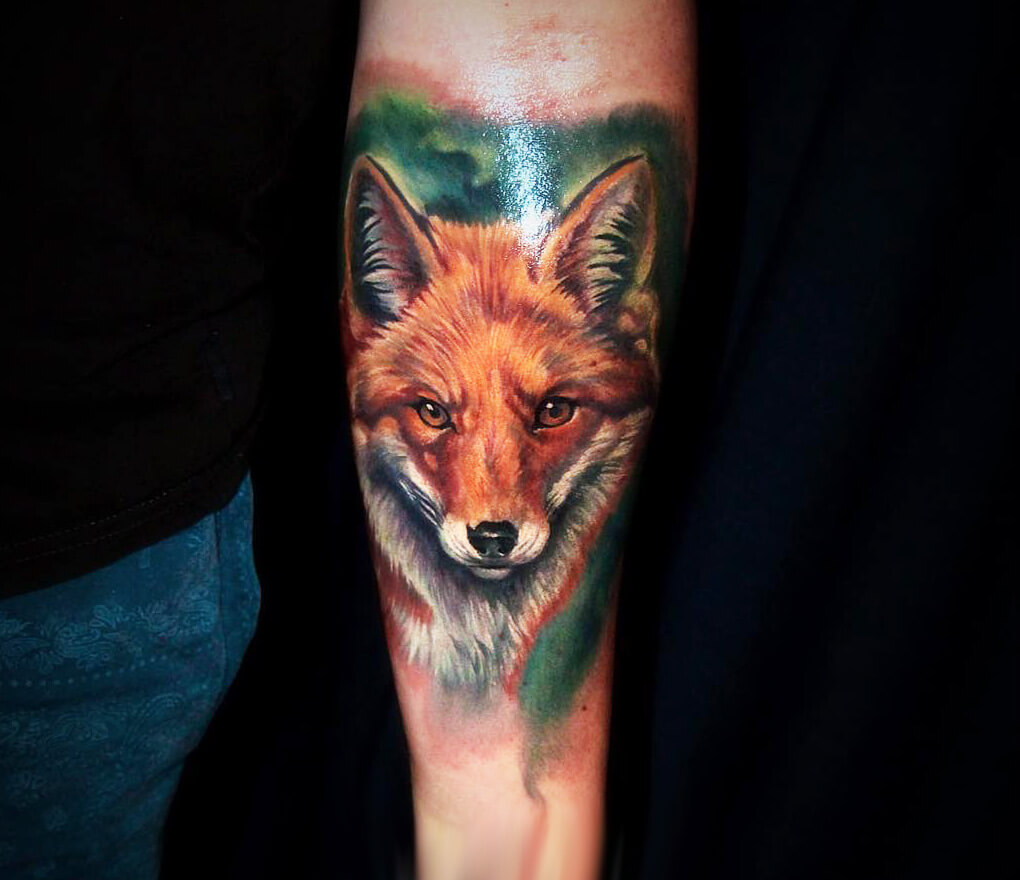 Татуировки лисы для мужчин