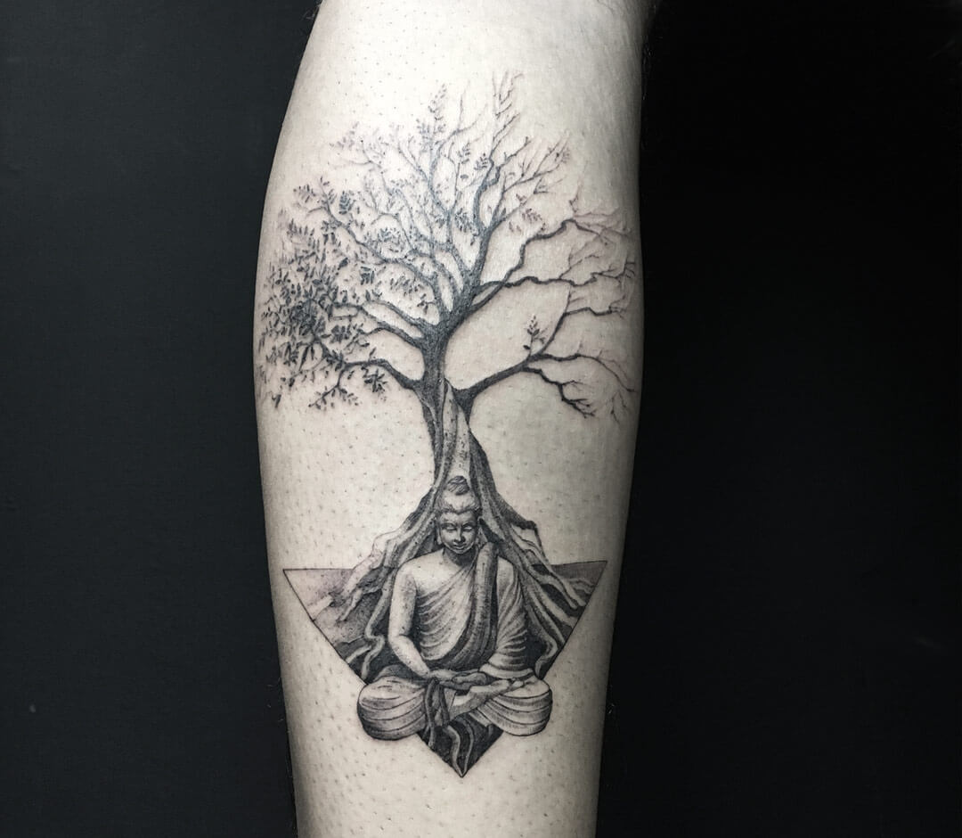 Foo Dog Beneath the Bodhi Tree, By Patrick - Chronic Ink Tattoo, Toronto :  r/tattoos