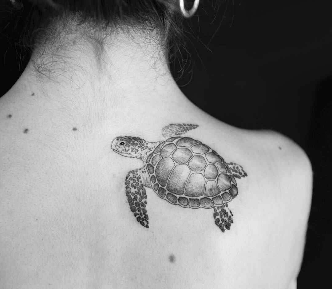 Sea Turtle by Mike DeVries: TattooNOW