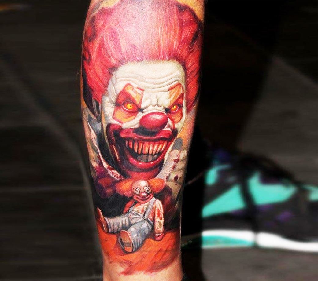 T29 It Clown Tattoo Stencil – Ooh! Body Art Stencils