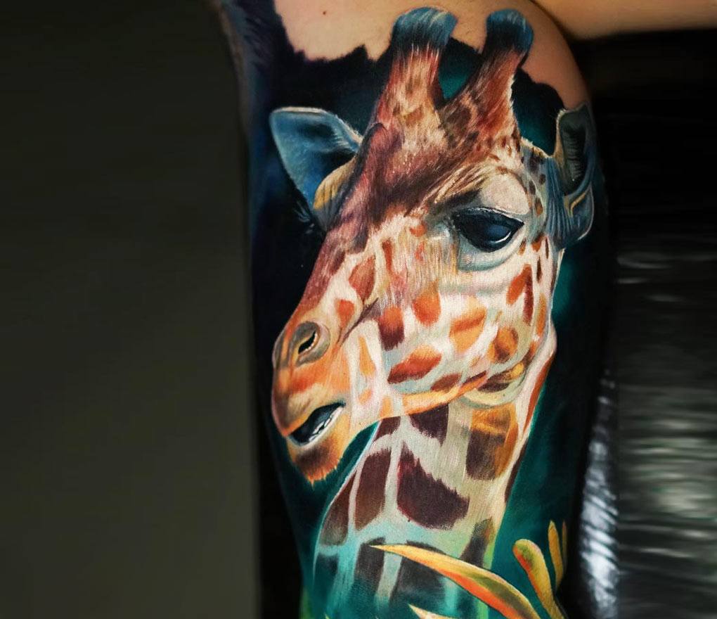 Tattoo uploaded by SERGIO LATORRE PEREZ • #giraffetattoo #realism  #blackandgrey • Tattoodo