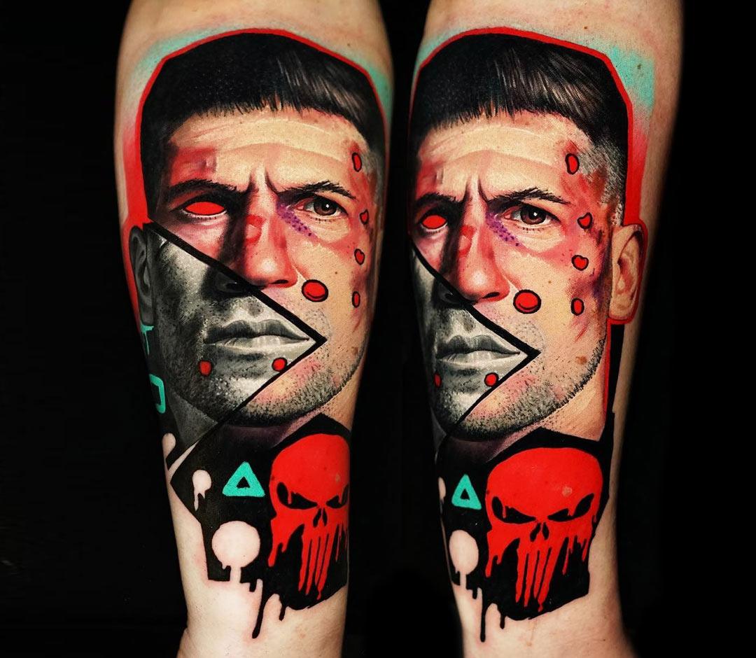 Tattoo photos Gallery. abstract the punisher abstract tattoo art Dave Paulo...