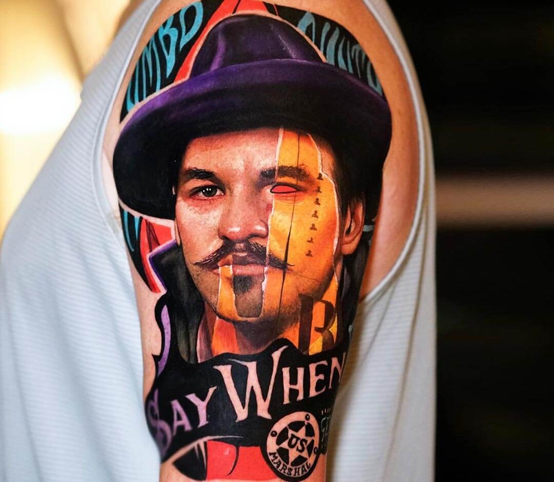 Doc Holliday tattoo by Dave Paulo