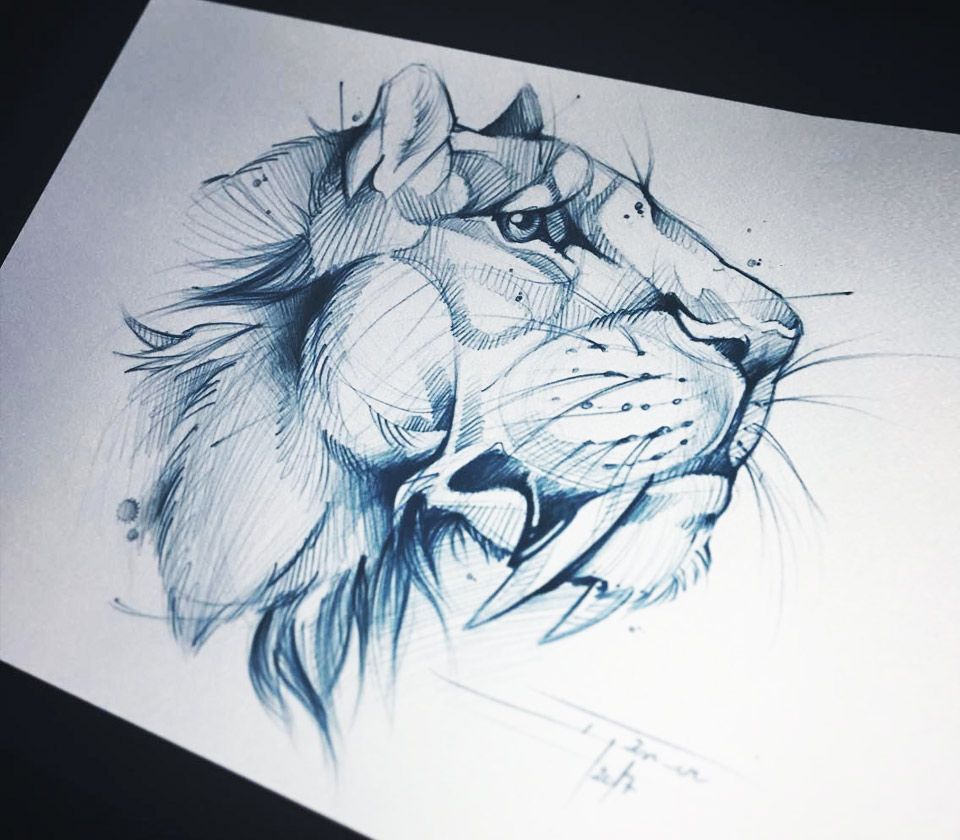 Sketch Tiger Tattoo Idea  BlackInk