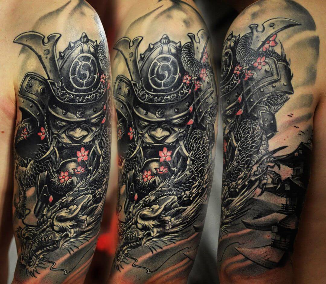 Samurai mask tattoo by campfens on DeviantArt