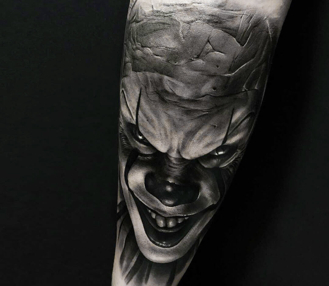 Pennywise clown tattoo by Douglas Prudente Photo 27209