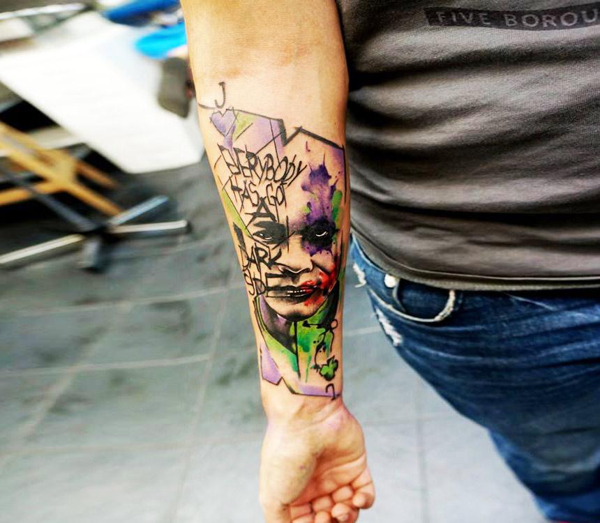 Joker Tattoo Commission by michelebandini on DeviantArt