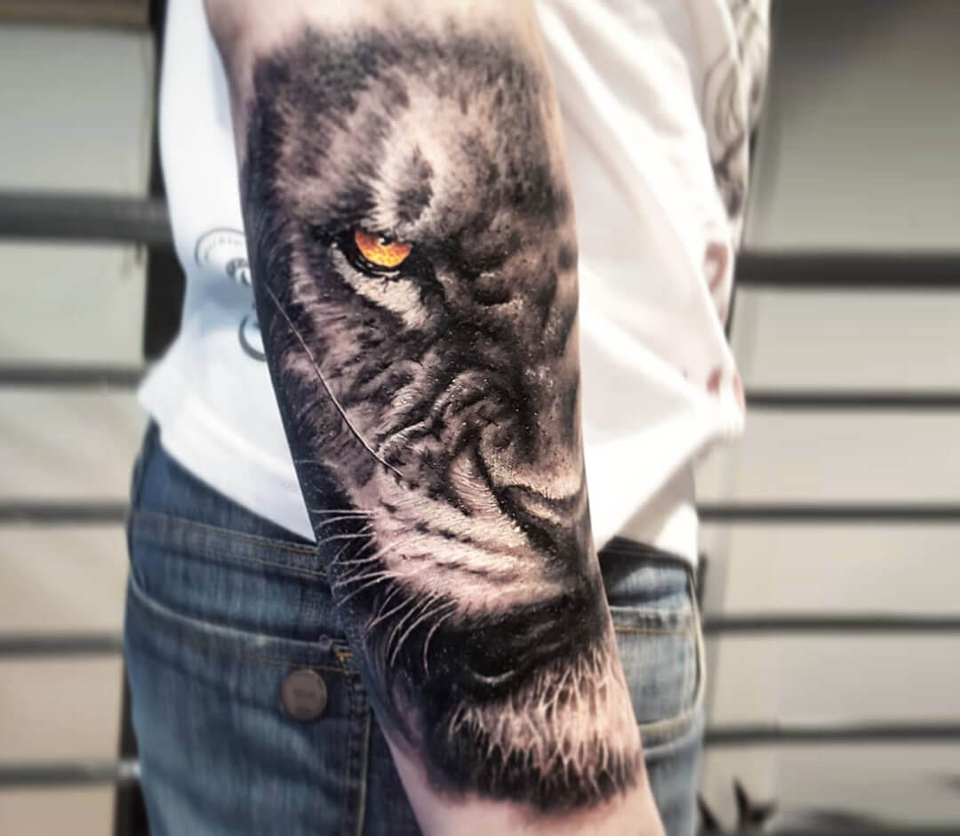 Waterproof Full Arm Tattoo Sticker Tiger Lion Design For Women And Men Big  Size Temporary Attoo Decal For Water Transfer From Glass_smoke, $7.42 |  DHgate.Com