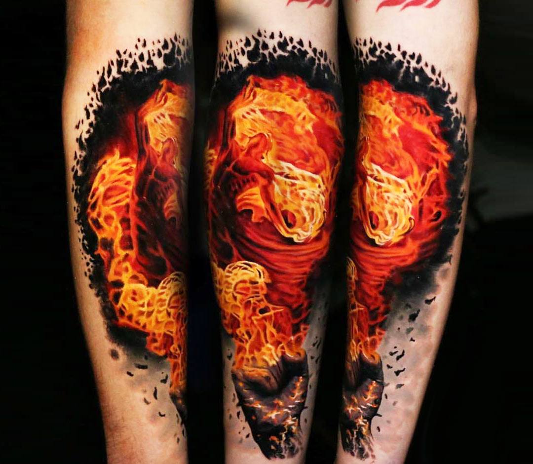 Close. realistic phoenix realistic tattoo art El Mori Tattoo. 