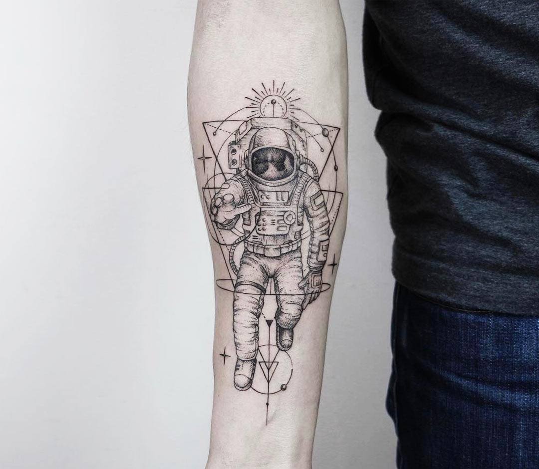 Astronaut tattoo by Emrah Ozhan | Post 26242
